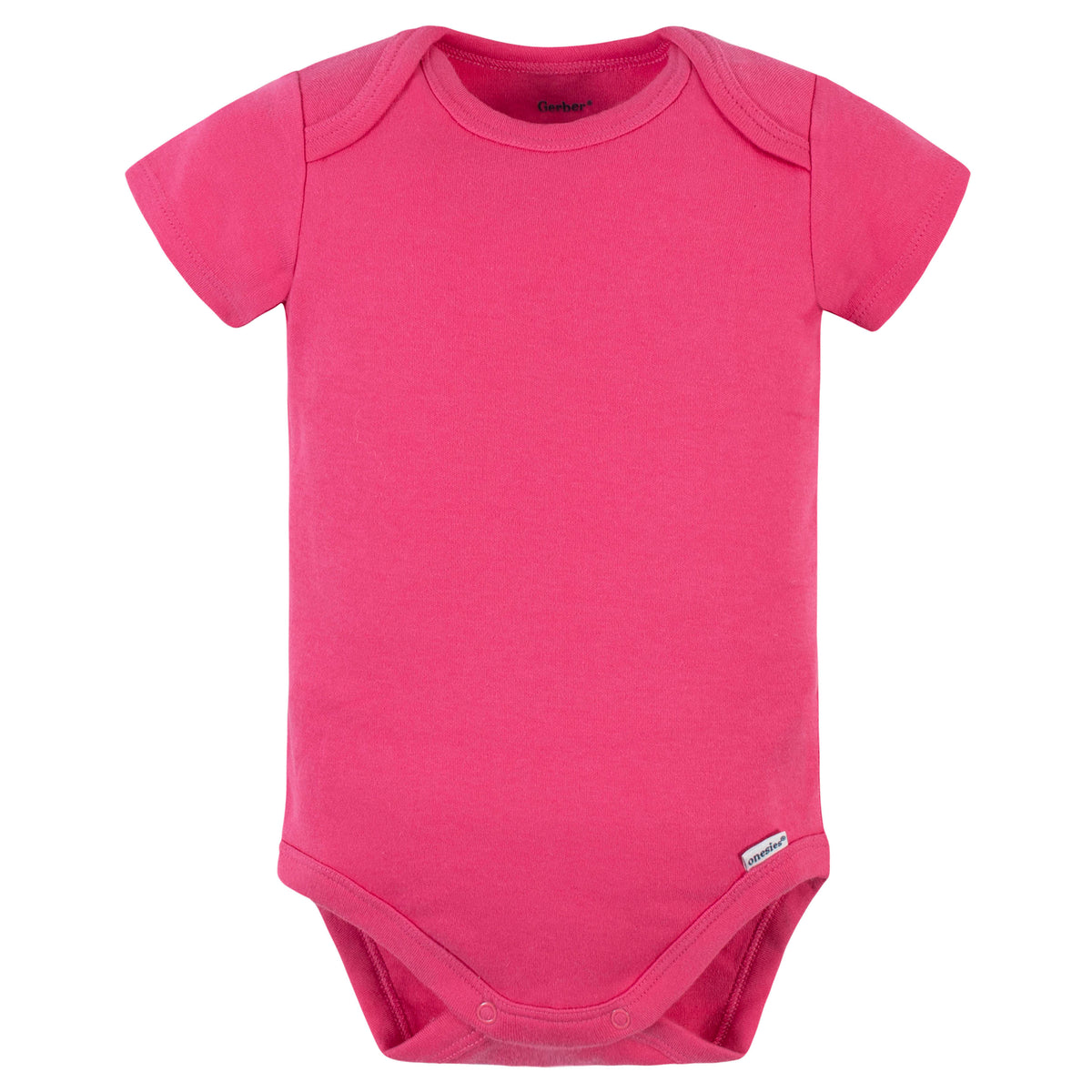 5-Pack Hot Pink Premium Short Sleeve Onesies Bodysuits, view 5