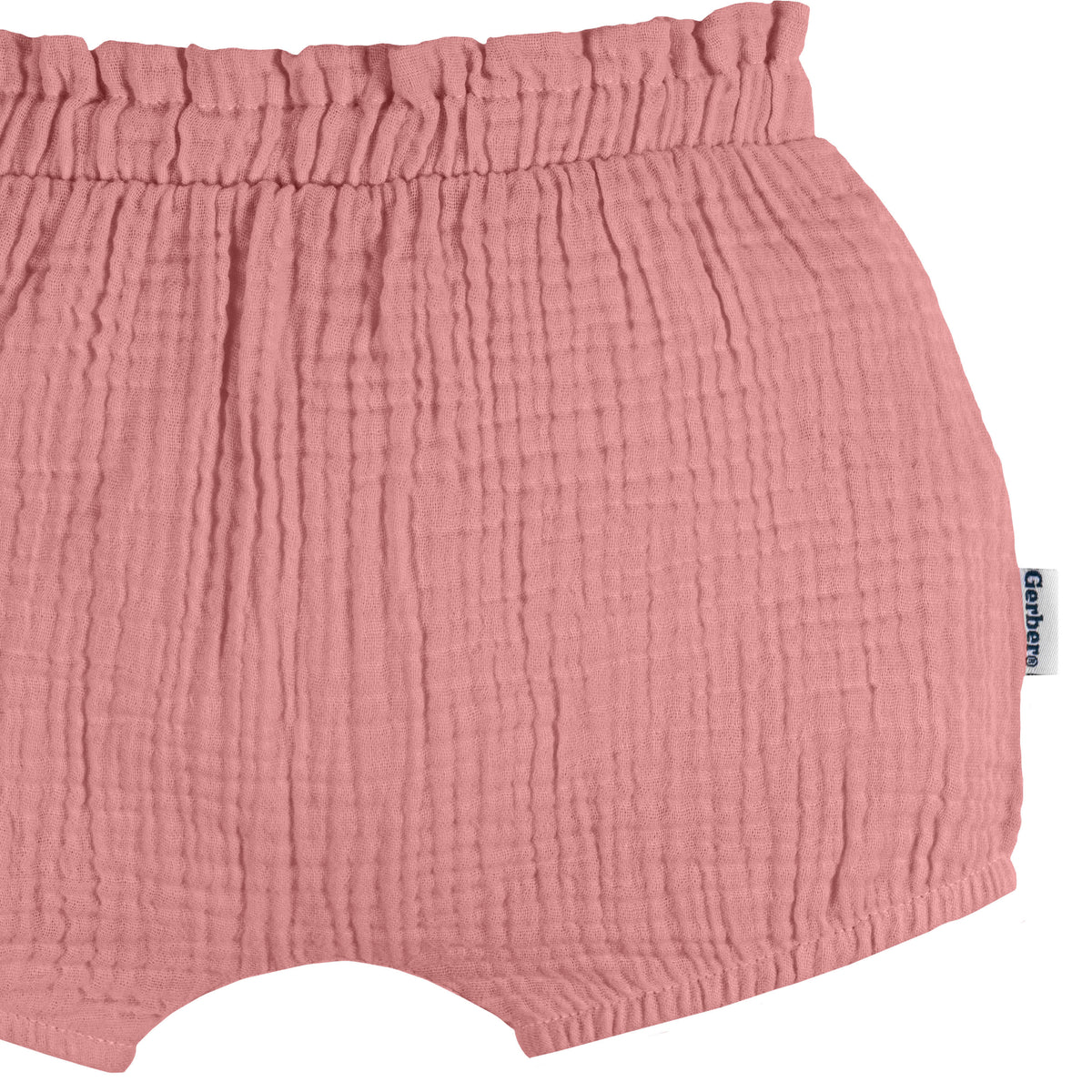 3-Pack Baby Girls Pink/Dot/Black Gauze Bubble Short, view 7
