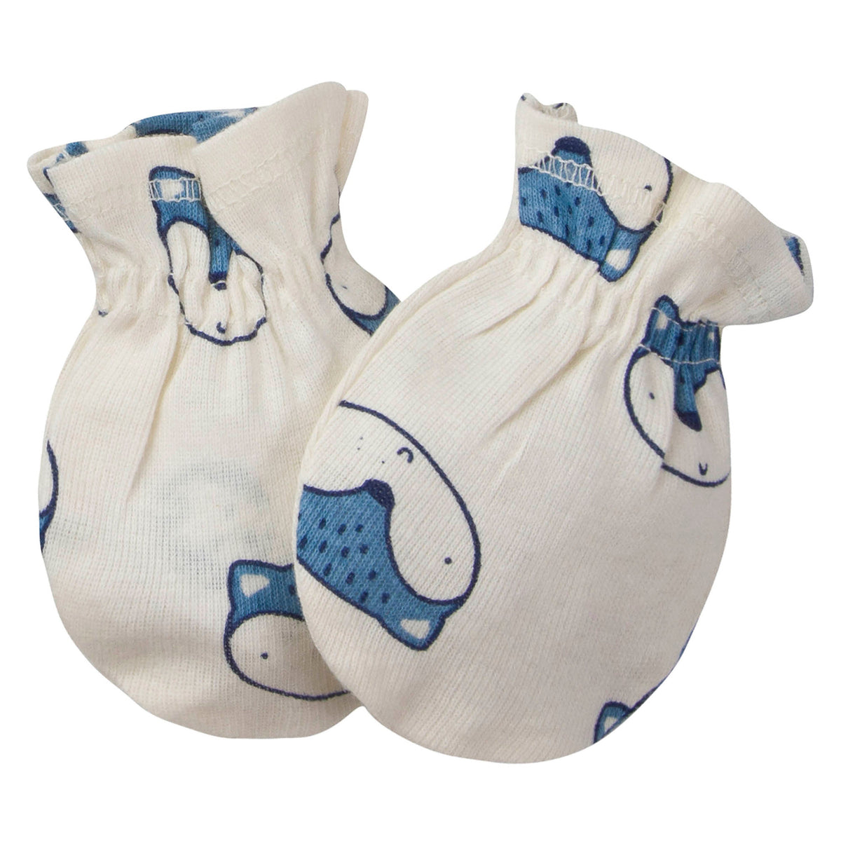 4-Pack Baby Boys Fox No Scratch Mittens, view 2