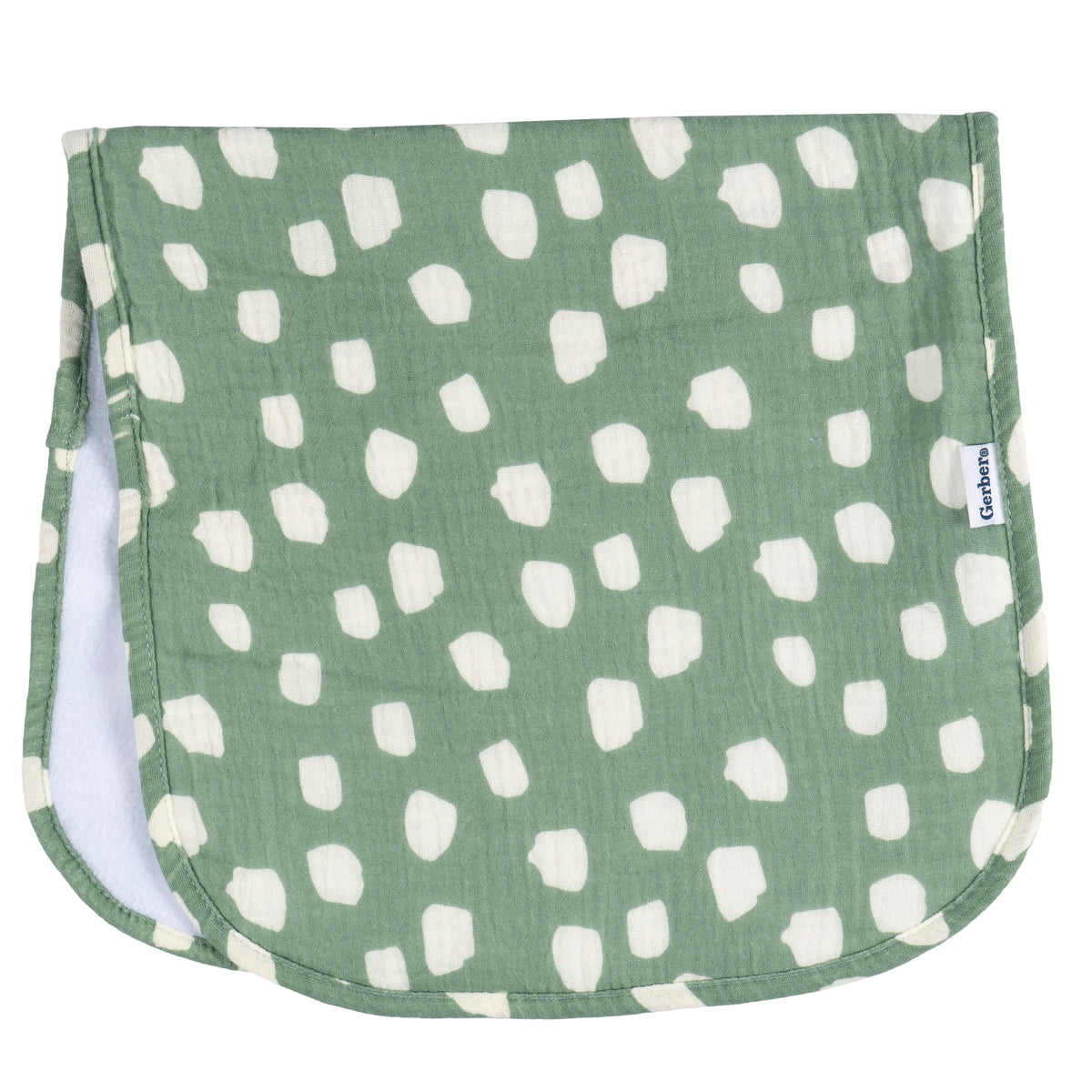 5-Pack Baby Neutral Multi Teal Dots Muslin Burpcloth, view 6
