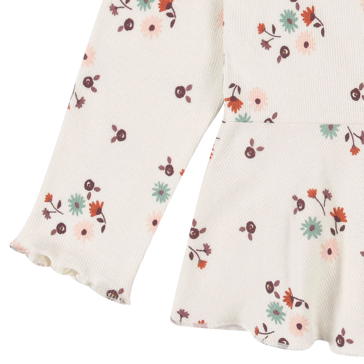 2-Pack Infant & Toddler Girls Mint Floral Peplum Tops, view 3