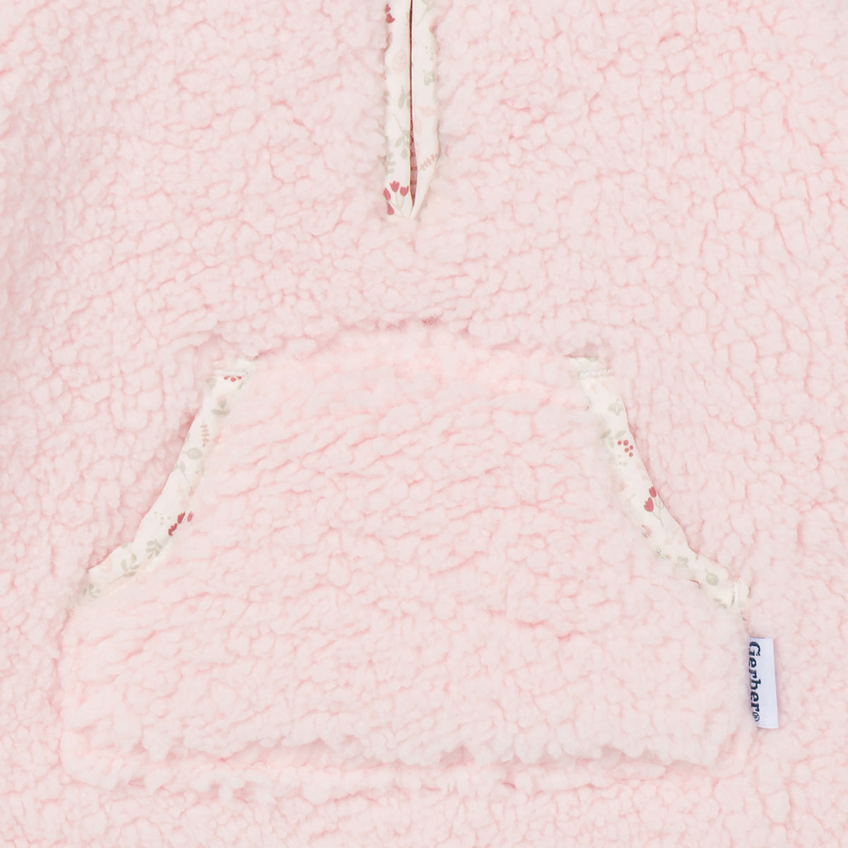 Baby Girls Pink Fleece Romper, view 3