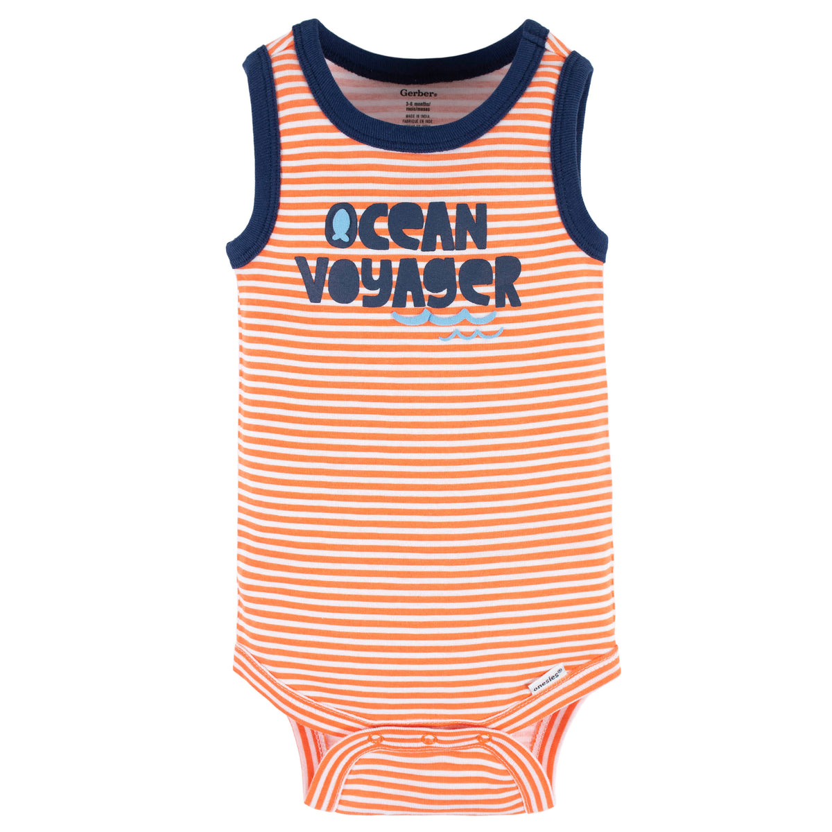 4-Pack Baby Boys Sea Friends Tank Onesies Bodysuits, view 2