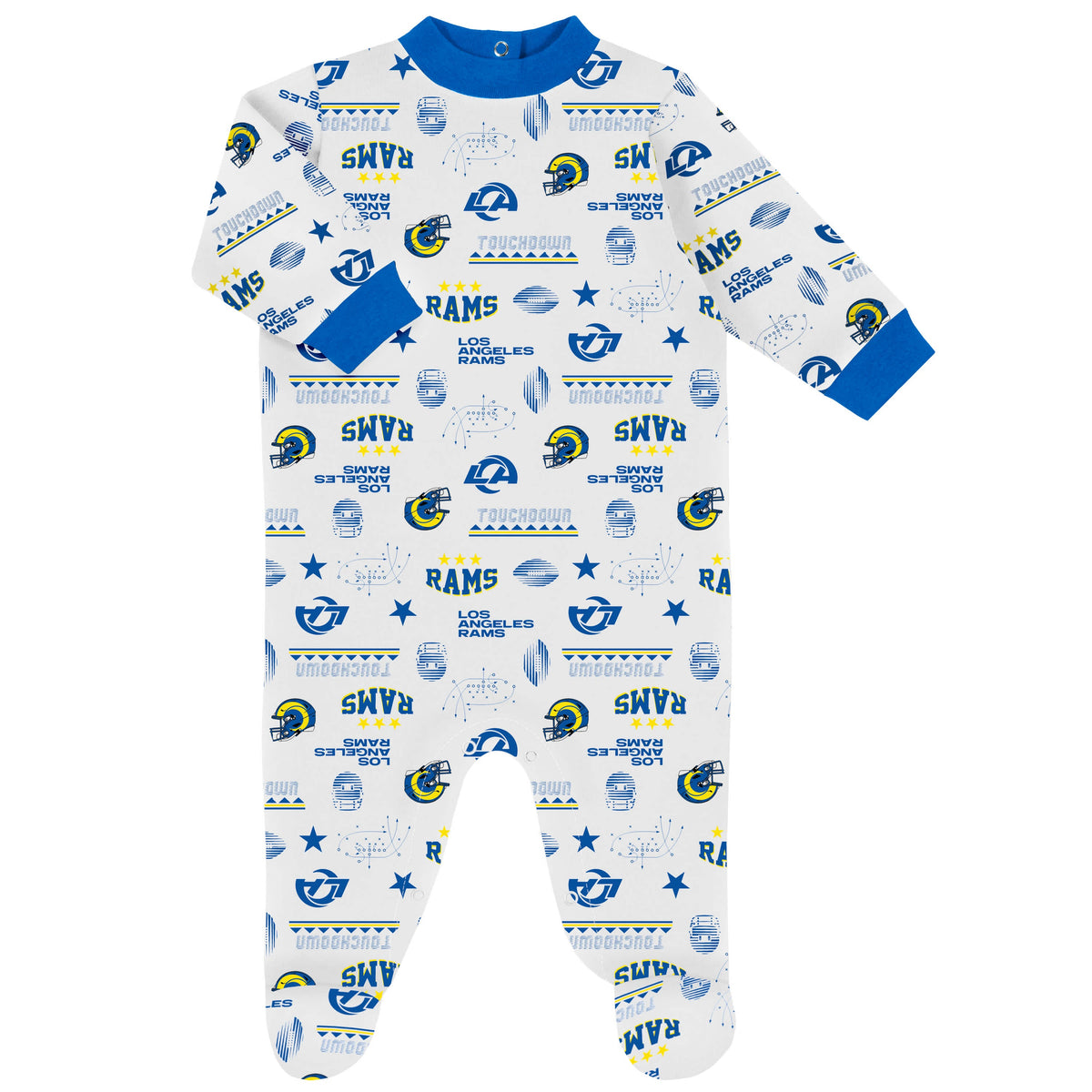 3-Piece Baby Boys Rams Bodysuit, Sleep 'N Play & Cap Set, view 2