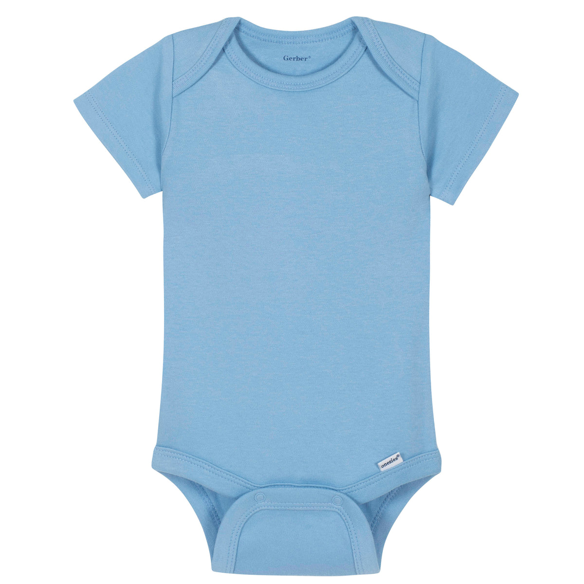 Premium Short Sleeve Onesies Bodysuit in Light Blue