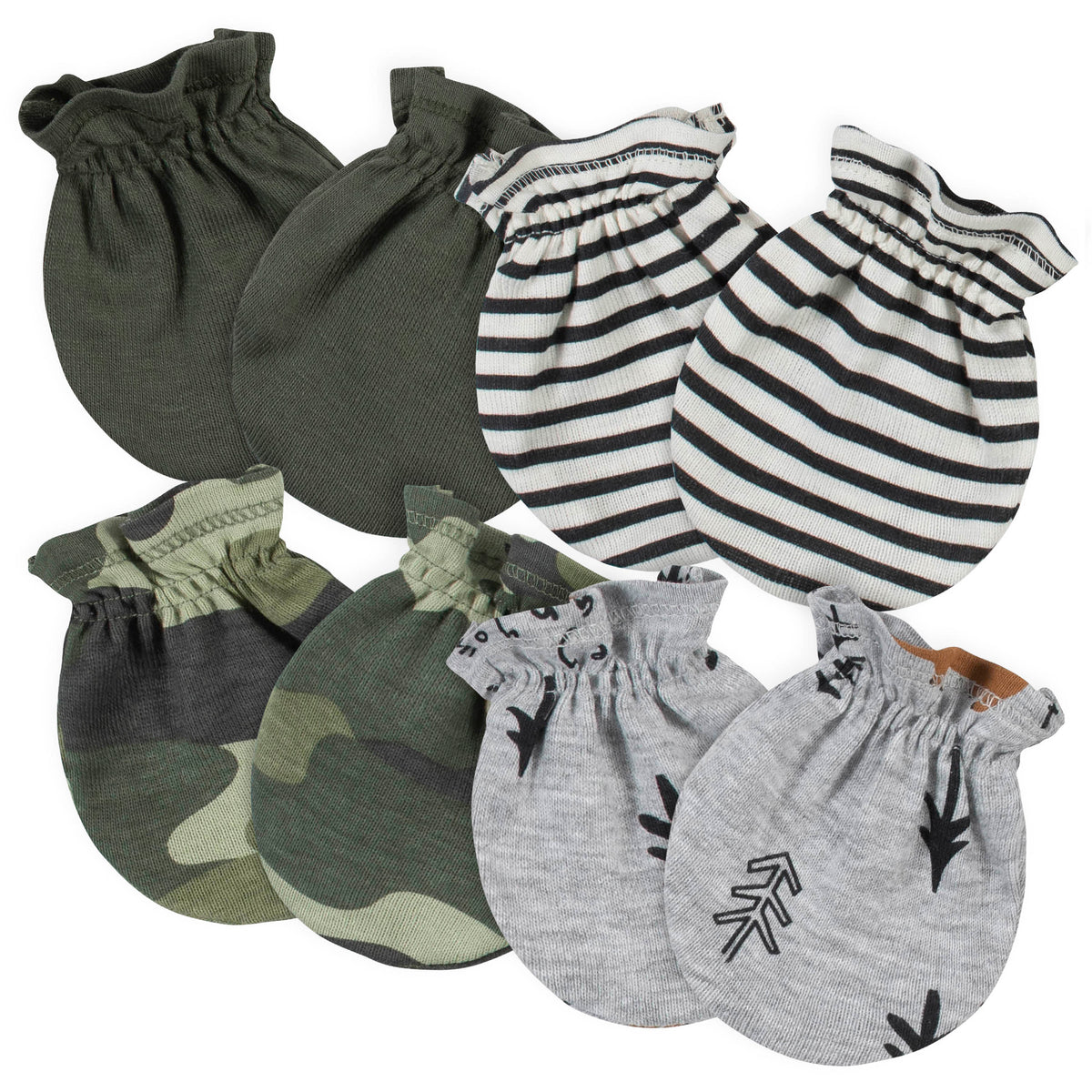 4-Pack Baby Boys Bear No Scratch Mittens
