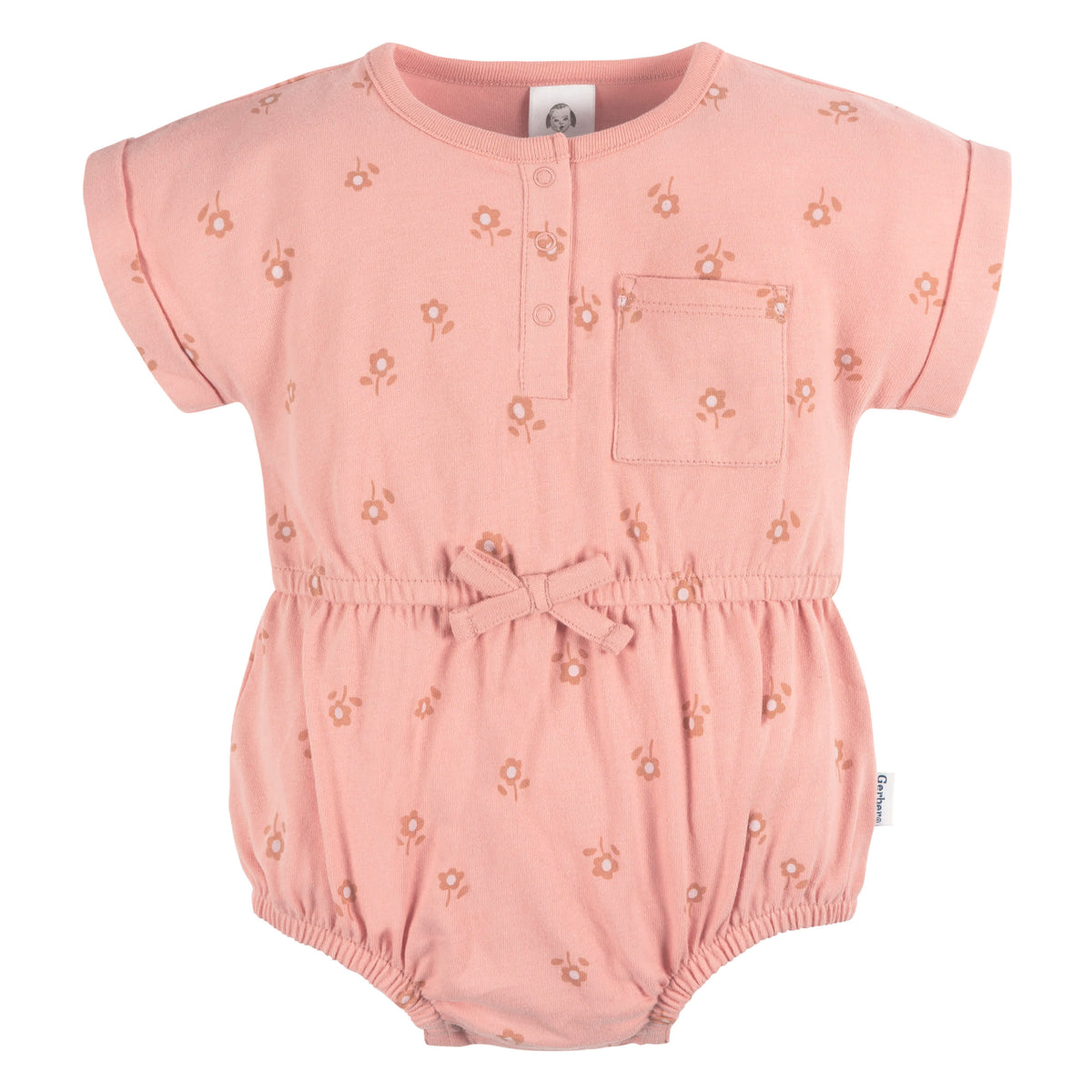 2-Pack Baby Girls Retro Floral Romper, view 3