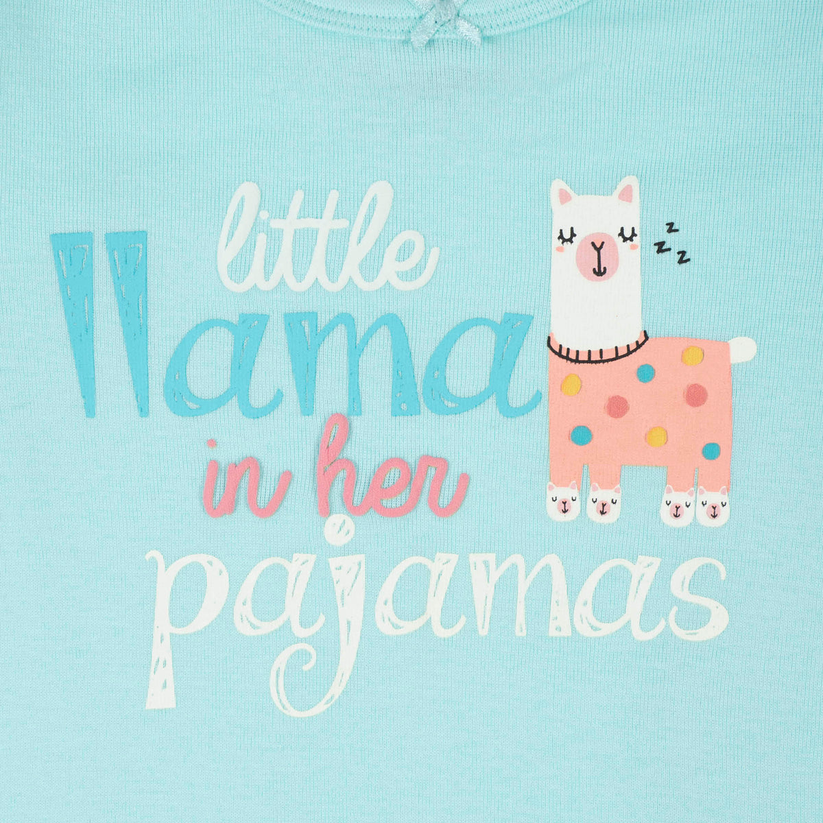4-Piece Girls Llama Snug Fit Cotton Pajamas, view 3