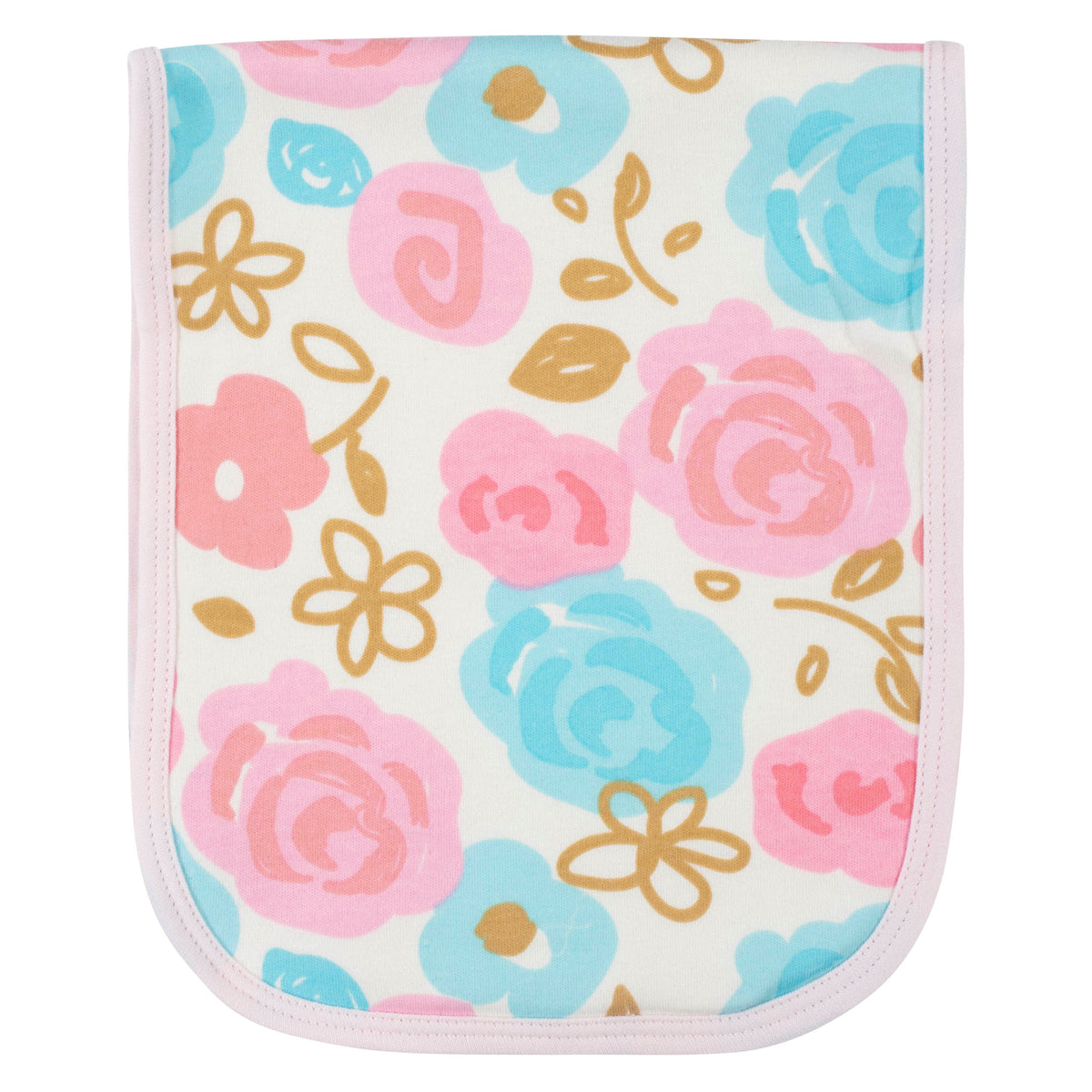 4-Pack Baby Girls Princess Terry Burp Cloths, view 2