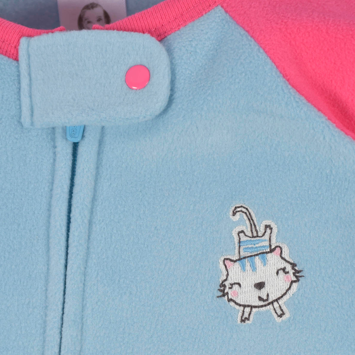 2-Pack Baby & Toddler Girls Pink Tigers Fleece Pajamas, view 3
