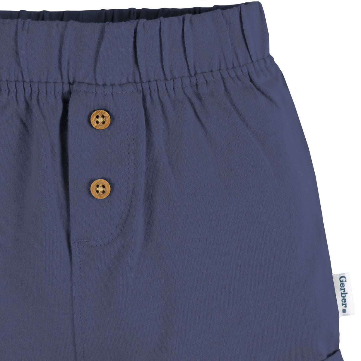 3-Pack Baby Neutral Navy/Oatmeal/Stripe Knit Short, view 7