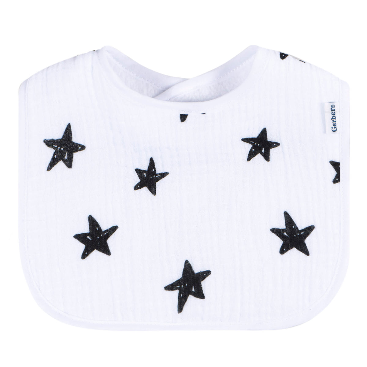 8-Pack Baby Neutral Multi White Drooling Bibs, view 2