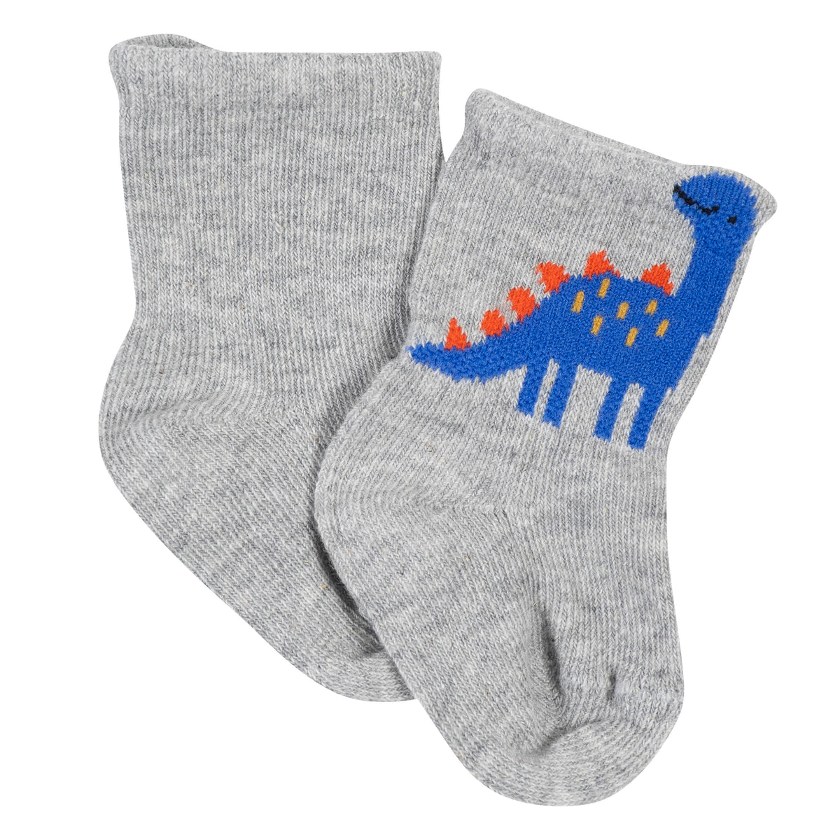 6-Pack Baby Boys Dino Wiggleproof Socks, view 4