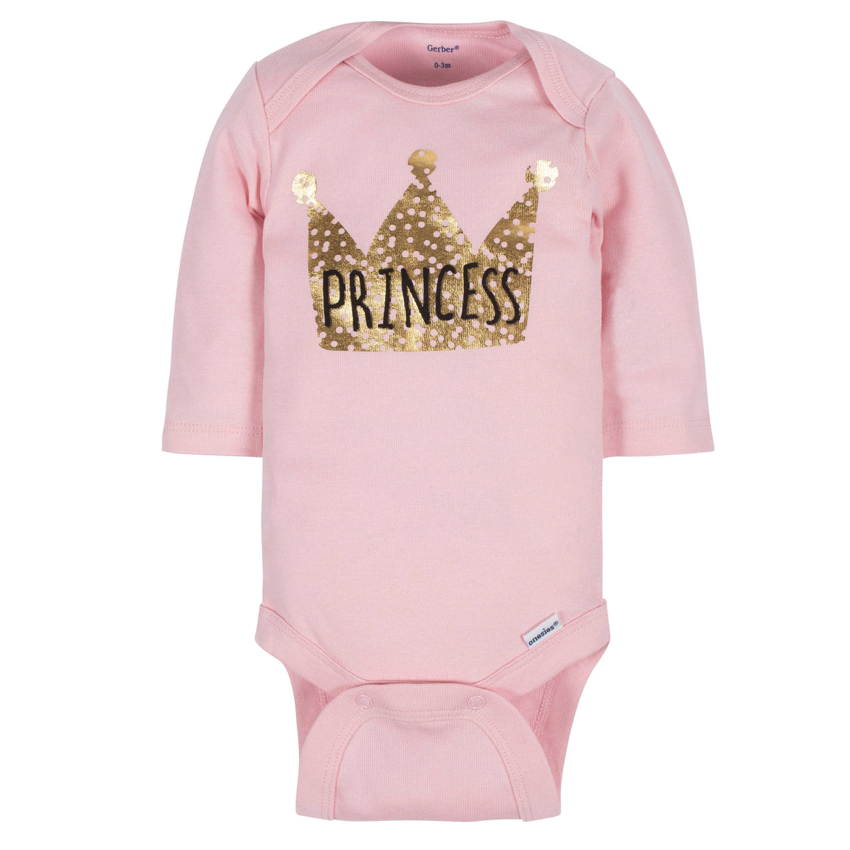 6-Pack Baby Girls Princess & Cat Long Sleeve Onesies Bodysuits, view 2