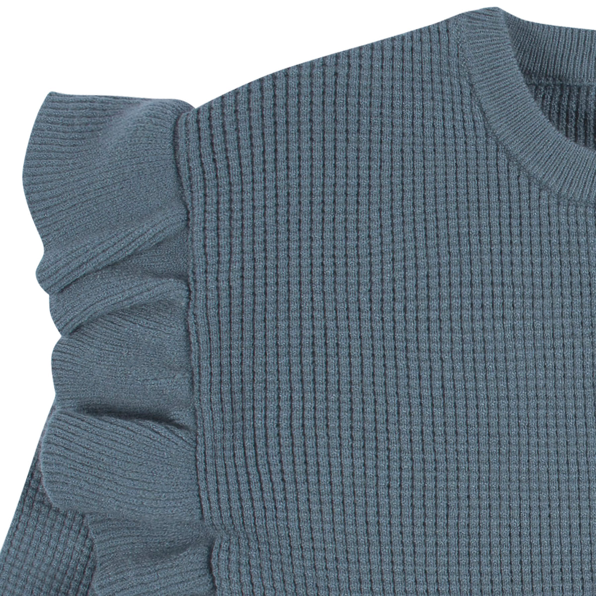 2-Piece Infant and Toddler Girls Teal Sweater Knit Set, view 6