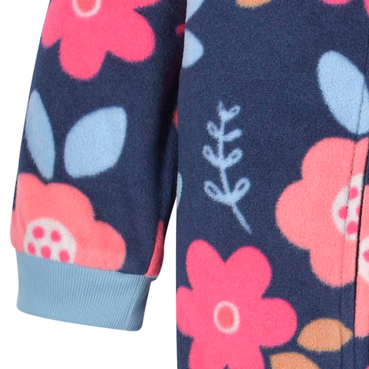 2-Pack Baby & Toddler Girls Navy Floral Fleece Pajamas, view 6