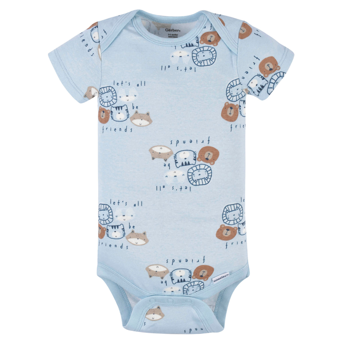 3-Pack Baby Boys Lion Short Sleeve Onesies Bodysuits, view 4