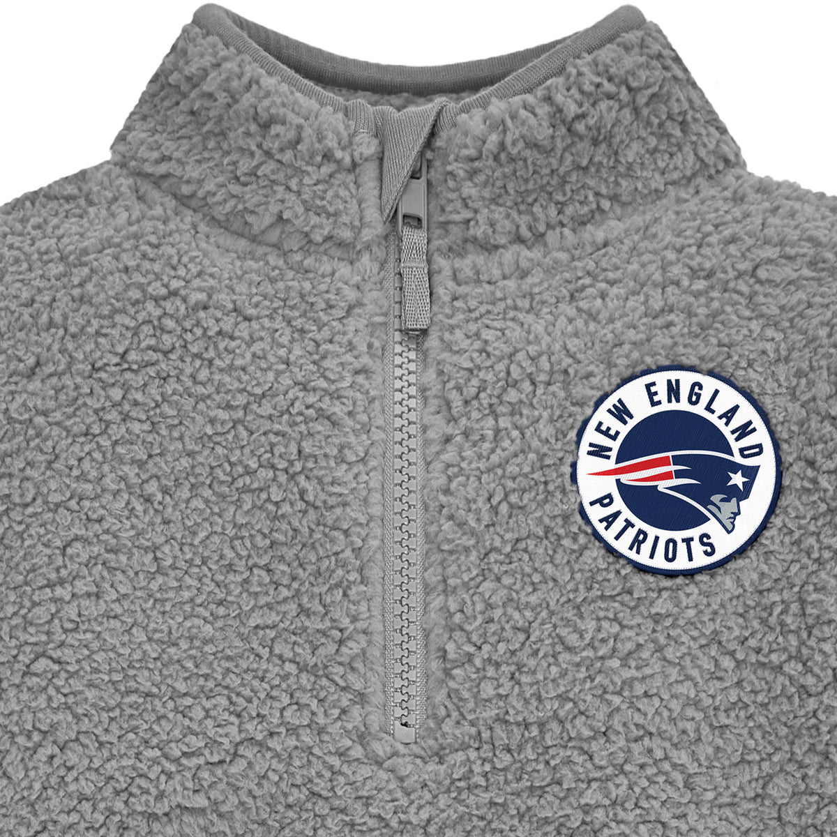 Infant & Toddler Boys Patriots 1/4 Zip Sherpa Top, view 2
