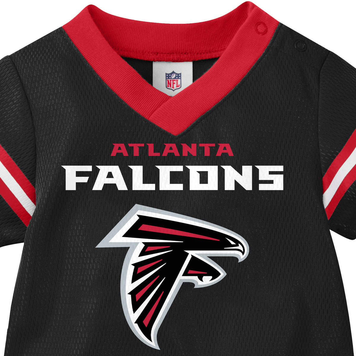 Baby Boys Falcons Short Sleeve Jersey Bodysuit, view 5