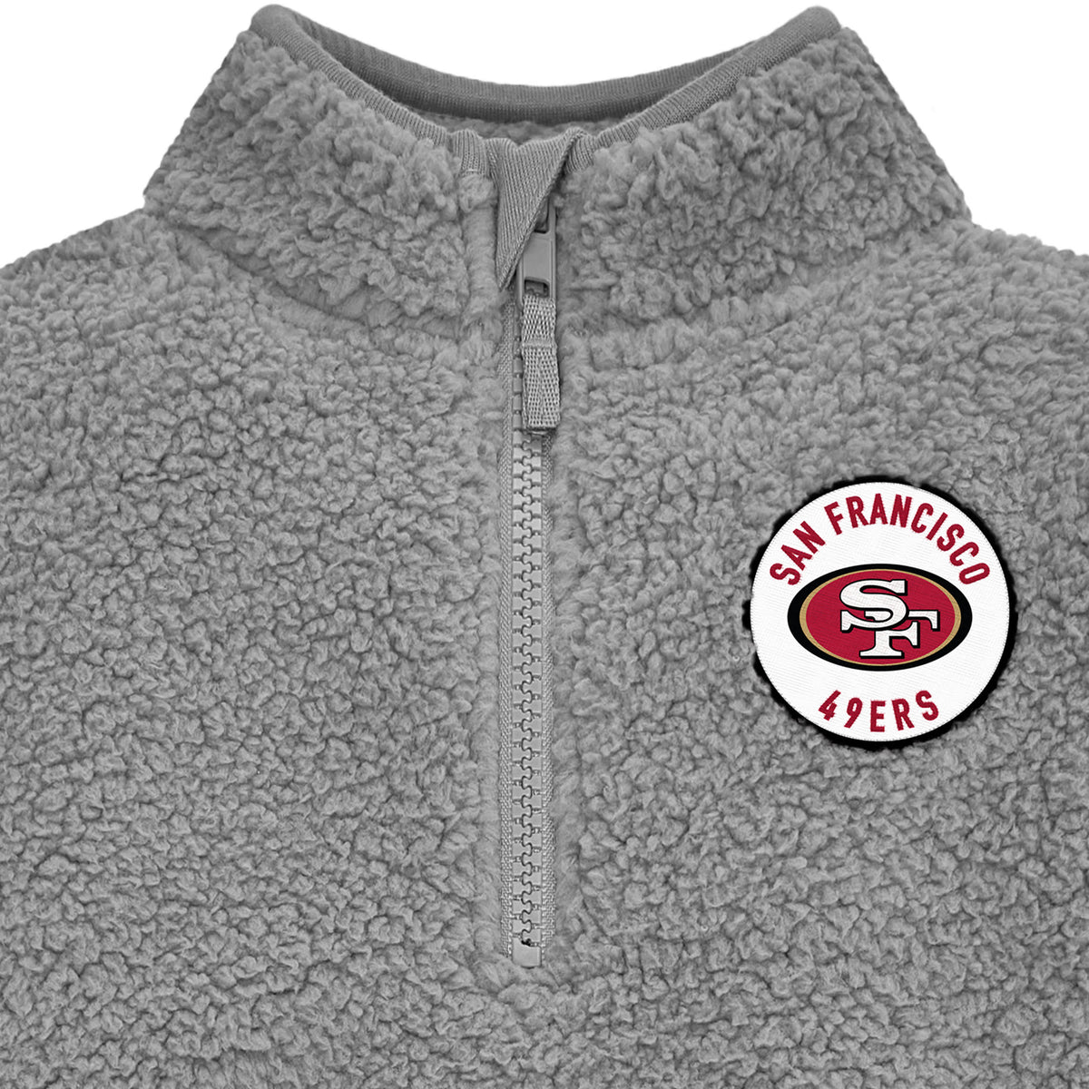 Infant & Toddler Boys 49ers 1/4 Zip Sherpa Top, view 2