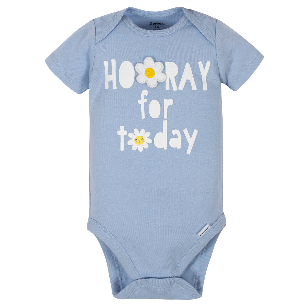 3-Piece Baby Girls Daisies Bodysuit, Pant, and Cap Set, view 2