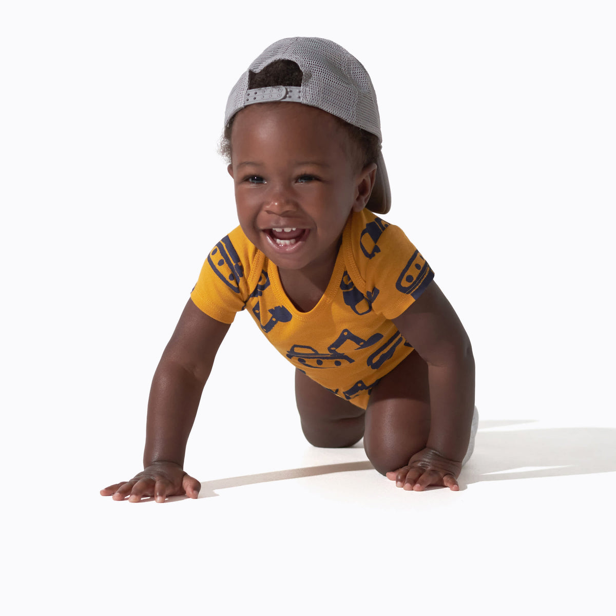 8-Pack Baby Boys Construction Zone Short Sleeve Onesies Bodysuits, view 2