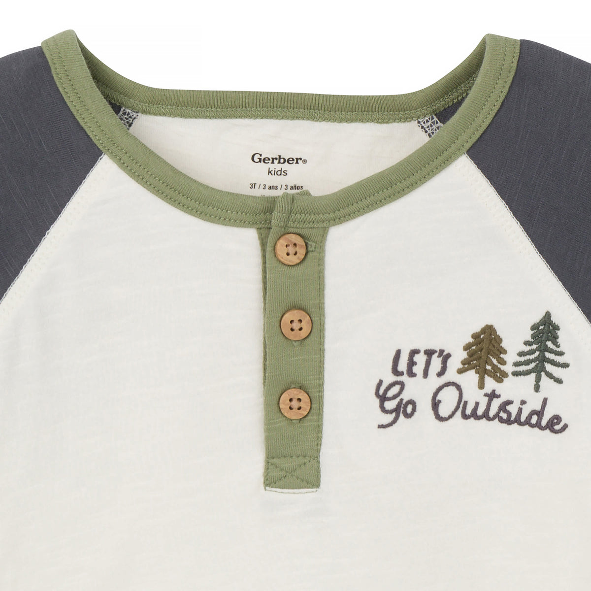 2-Piece Toddler Boys Olive Top & Joggers, view 4