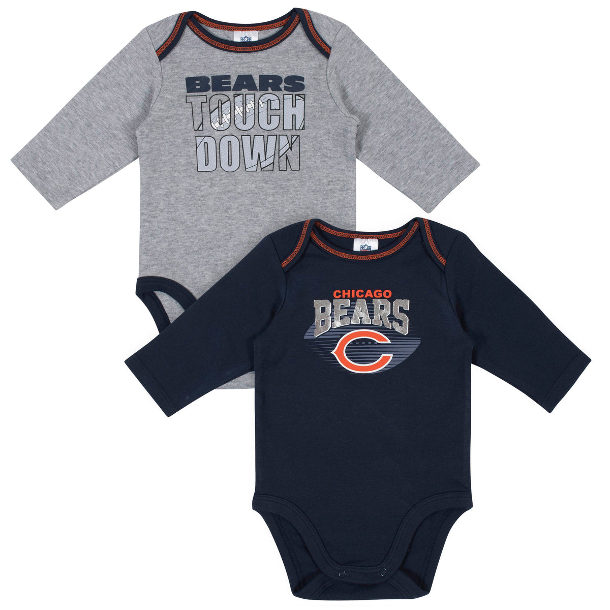 2-Pack Chicago Bears Long Sleeve Bodysuits