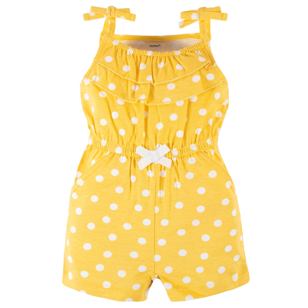 2-Pack Baby & Toddler Girls Bee Garden Tank Rompers, view 2