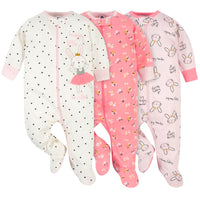 3-Pack Baby Girls Ballerina Sleep N Plays