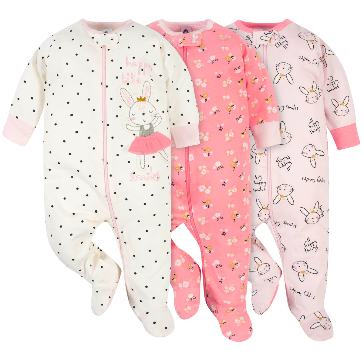 3-Pack Baby Girls Ballerina Sleep N Plays