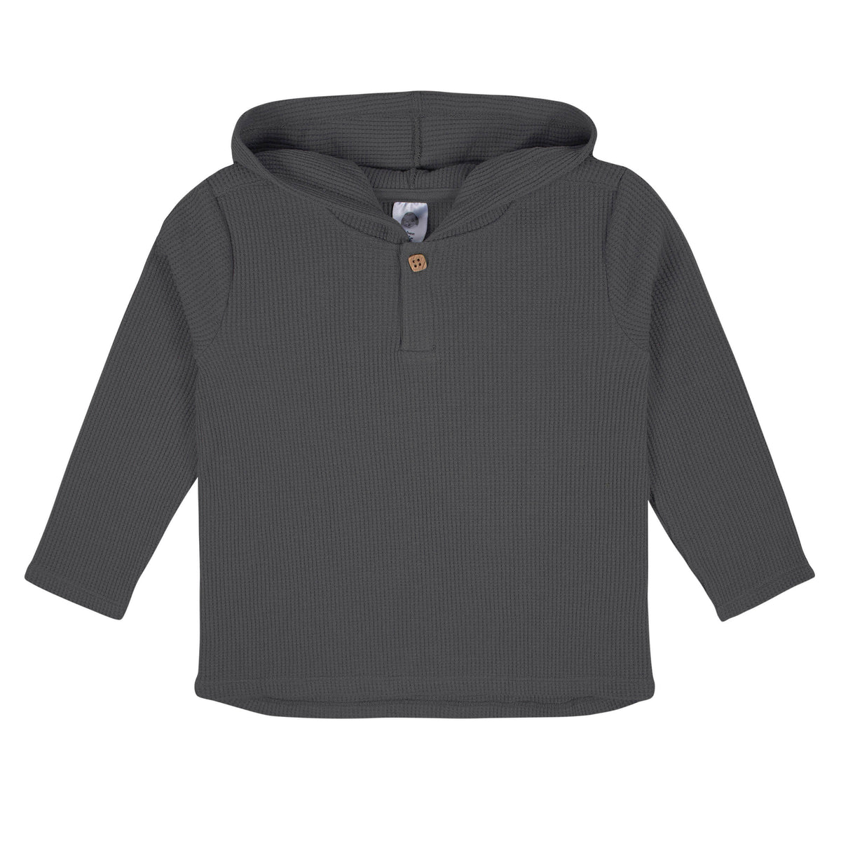 2-Piece Infant & Toddler Boys Charcoal Waffle Hoodie & Jogger Set, view 2