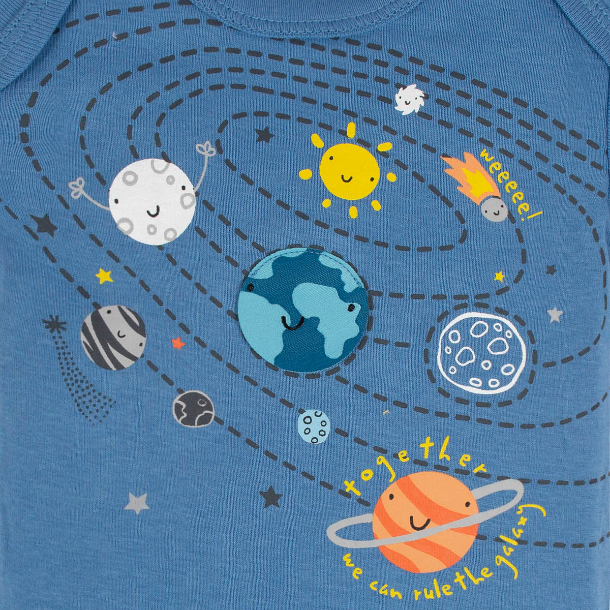 5-Pack Baby Boys Space Explorer Onesies Bodysuits, view 6