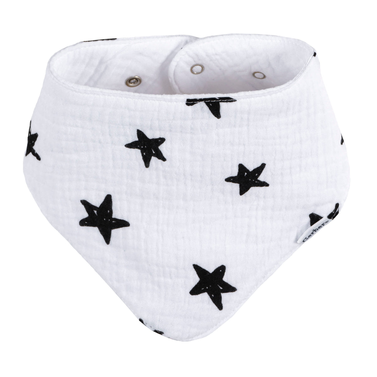 10-Pack Baby Neutral Multi White Muslin Bandana Bib, view 4