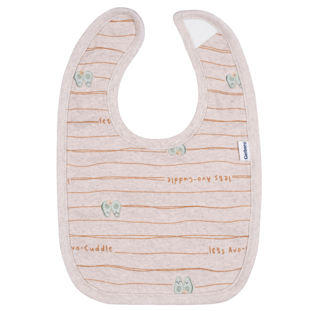 3-Piece Baby Neutral Avo-Cuddle Bibs & Burpcloth Set, view 3