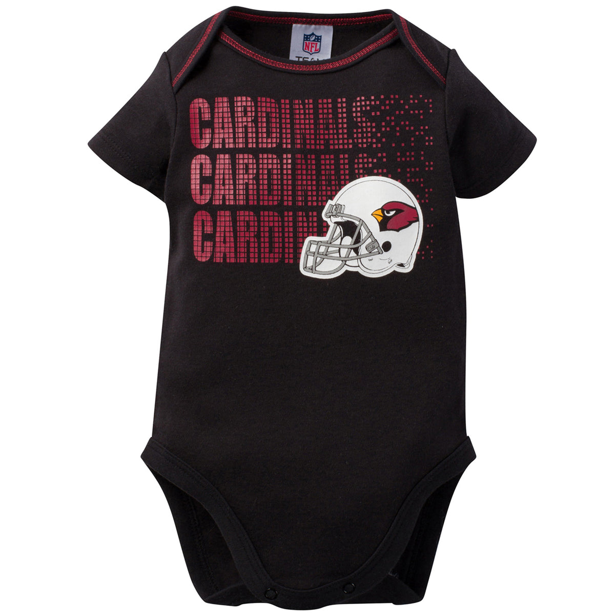 NFL 3-Pack Baby Boys Cardinals Short Sleeve Bodysuits, view 2