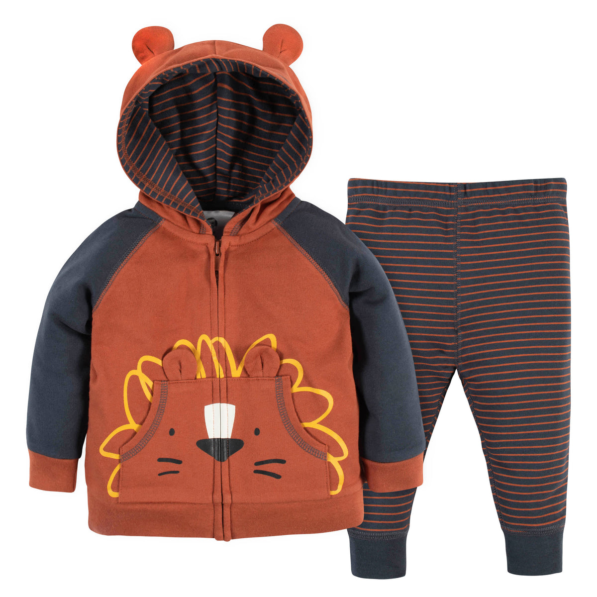 2-Piece Baby & Toddler Boys Lion Hoodie & Active Pant Set