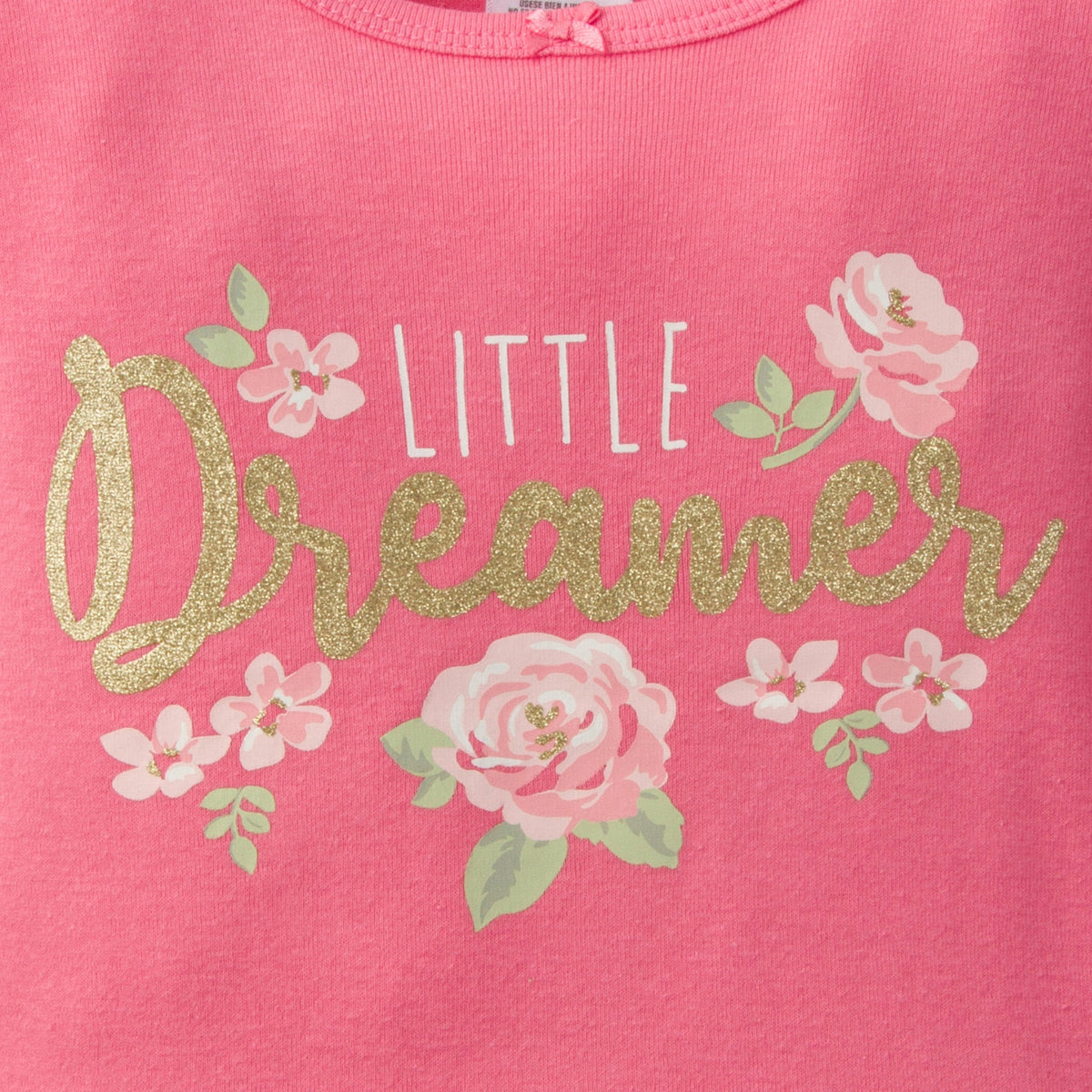 4-Piece Girls Rose Snug Fit Cotton Pajamas, view 2