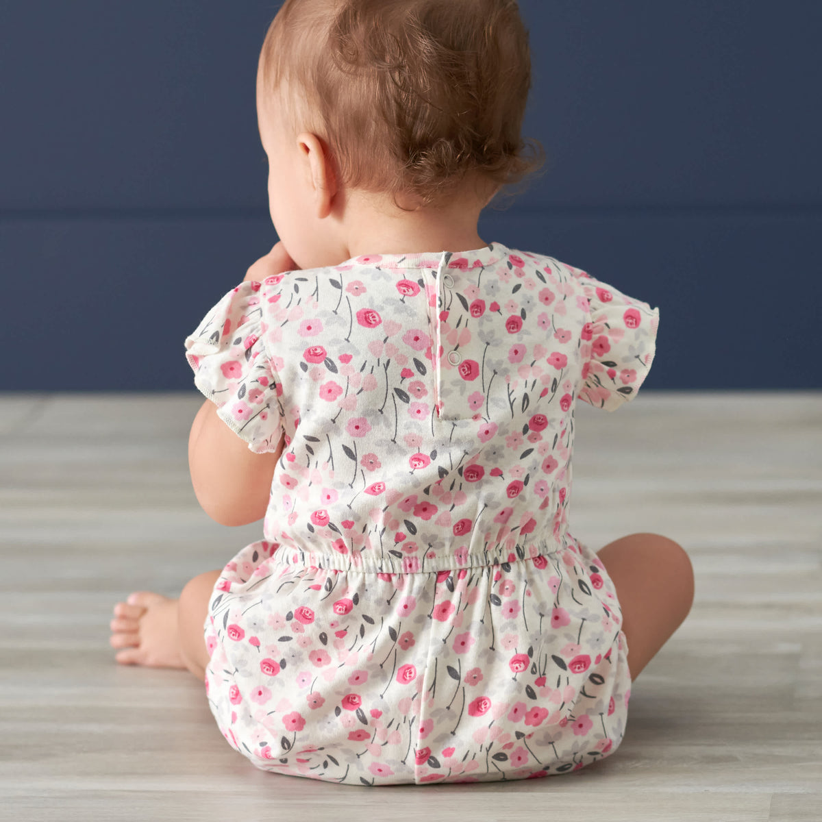 Baby Girls Floral Romper, view 3