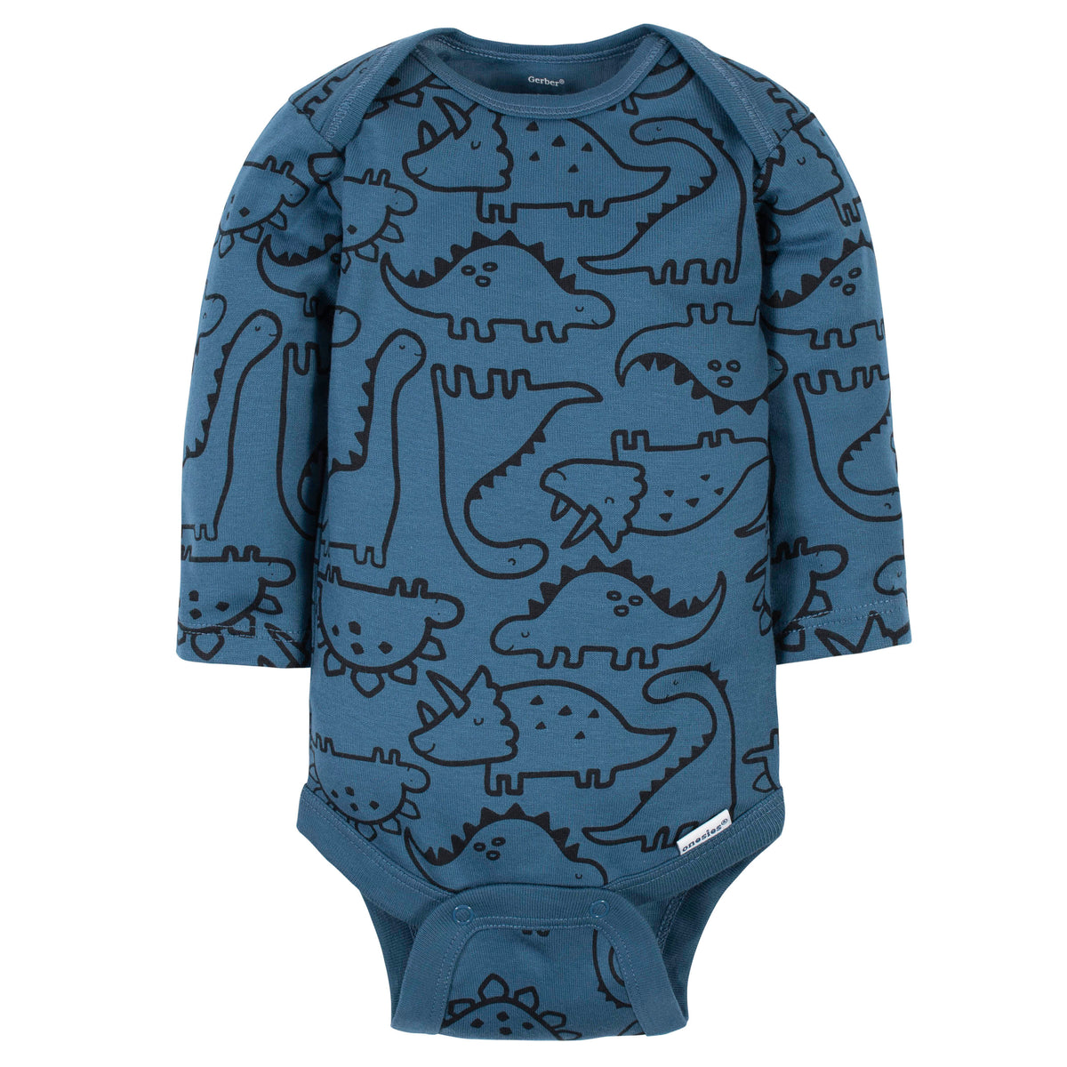 6-Pack Baby Boys Dinosaur Long Sleeve Onesies Bodysuits, view 5