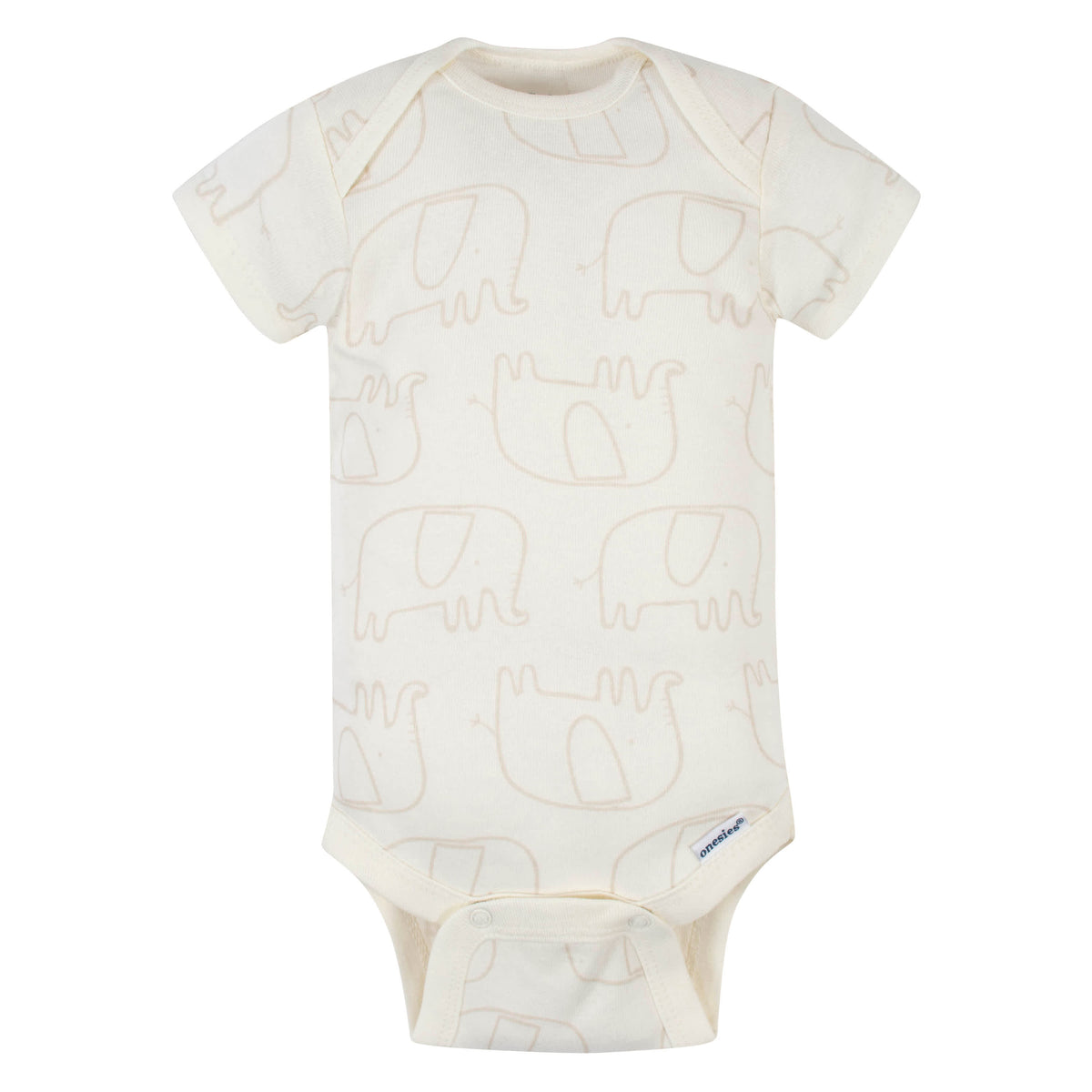 5-Pack Baby Neutral Safari Short Sleeve Onesies Bodysuits, view 4