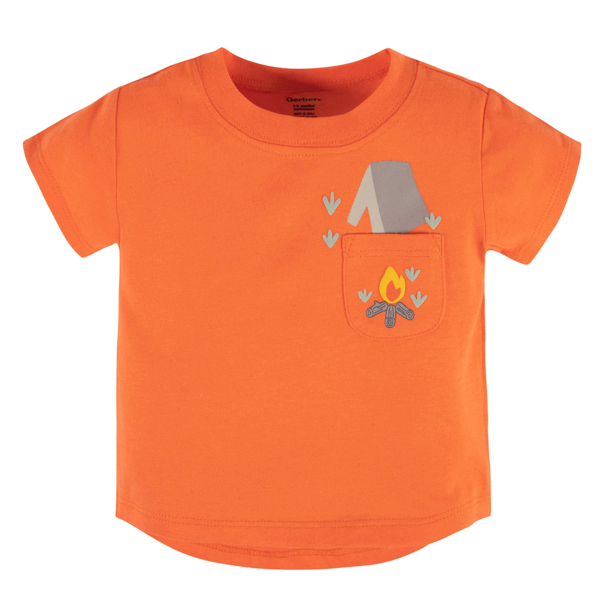 2-Piece Baby & Toddler Boys Camping Fun Pocket Tee & Knit Shorts Set, view 2