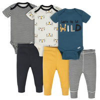 6-Piece Baby Boys Wild Onesies® Bodysuits & Pants Set
