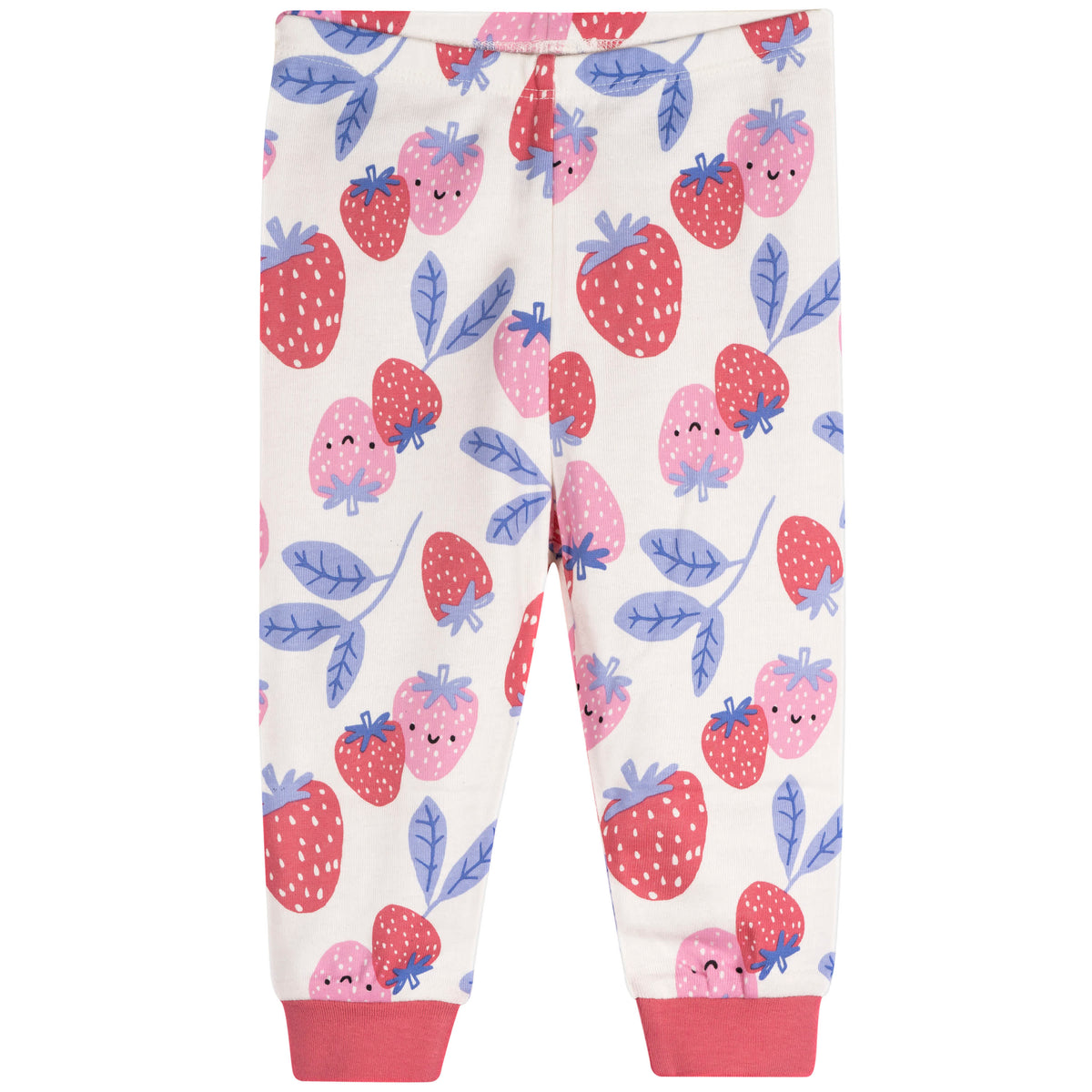 4-Piece Baby Girls Berries Pajamas Sets, view 3
