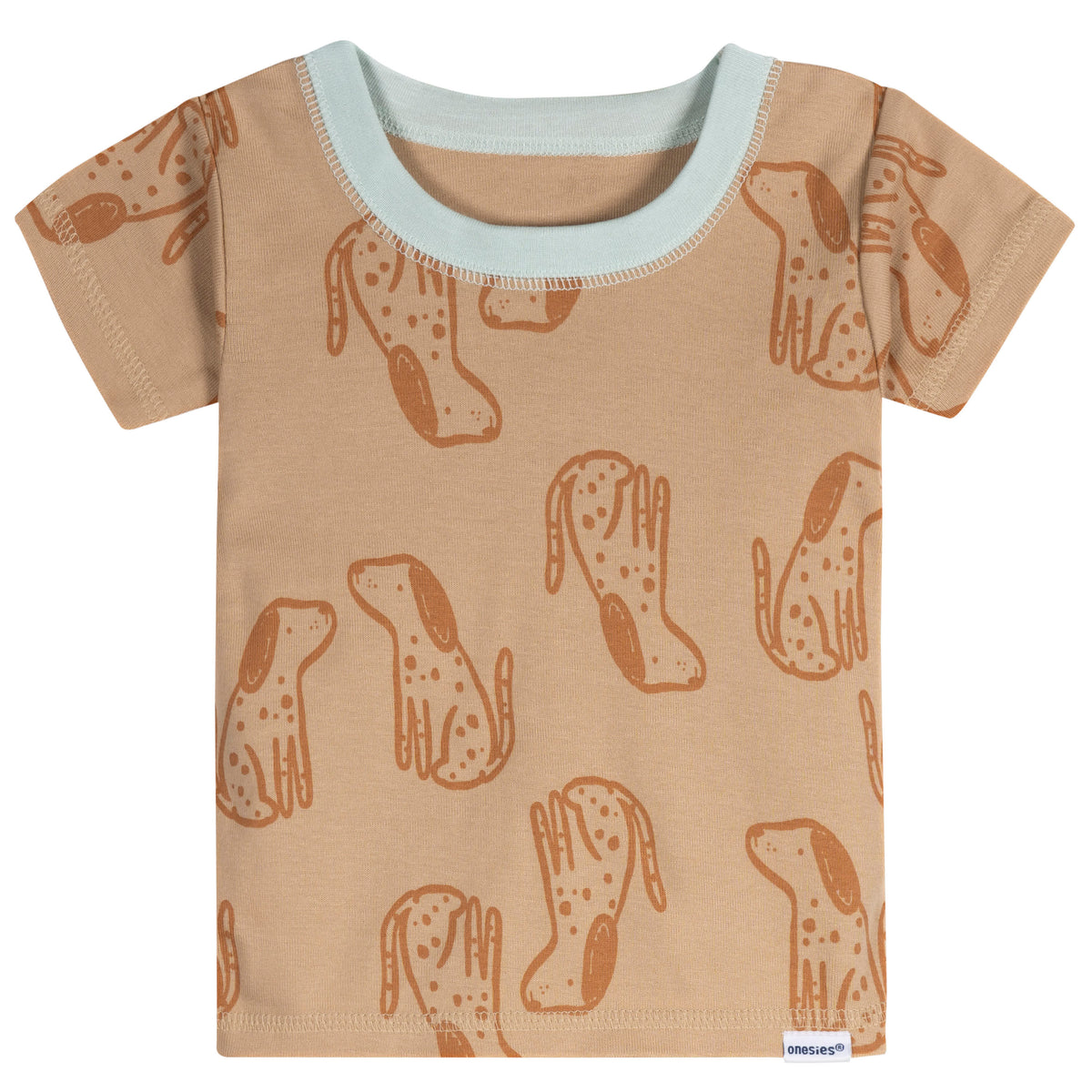 4-Piece Baby Neutral Dogs Pajamas Sets, view 4