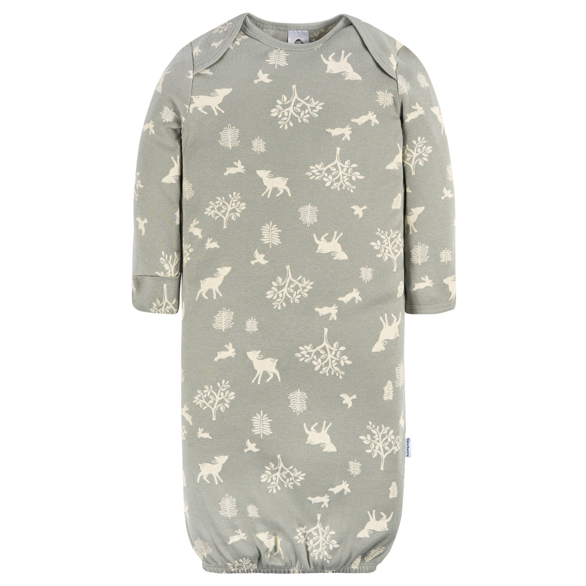 4-Pack Baby Girls Woodland Love Gowns, view 3