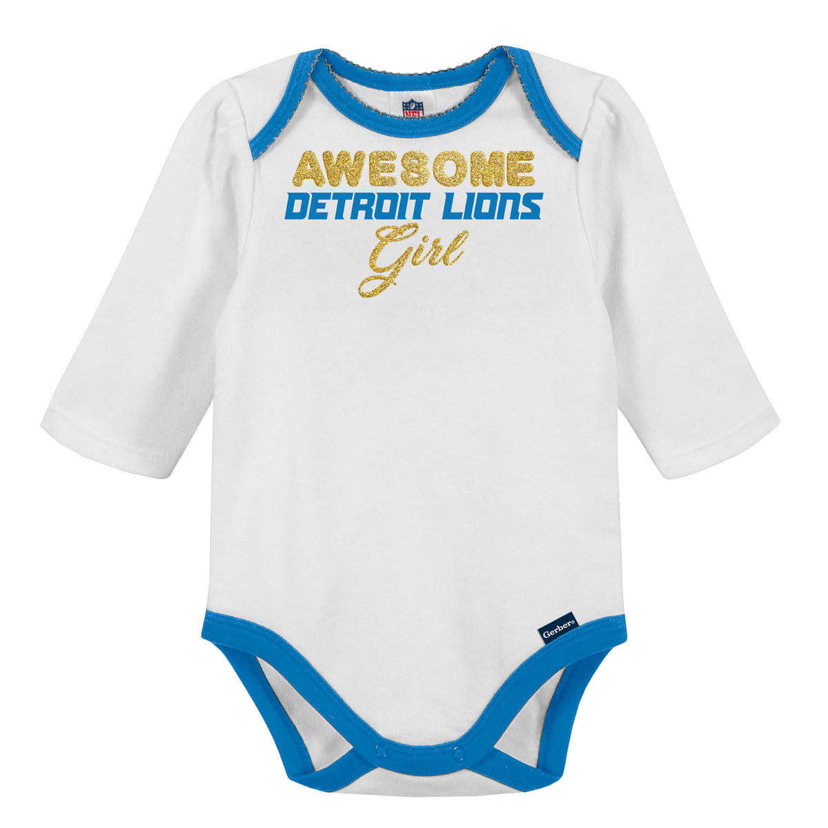 3-Piece Baby Girls Lions Bodysuit, Footed Pant, & Cap Set, view 3