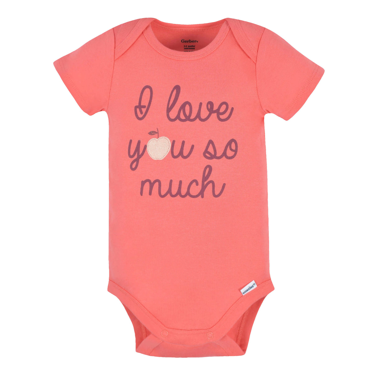 3-Piece Baby Girls Apple Bouquets Onesies Bodysuits and Pants Set, view 2
