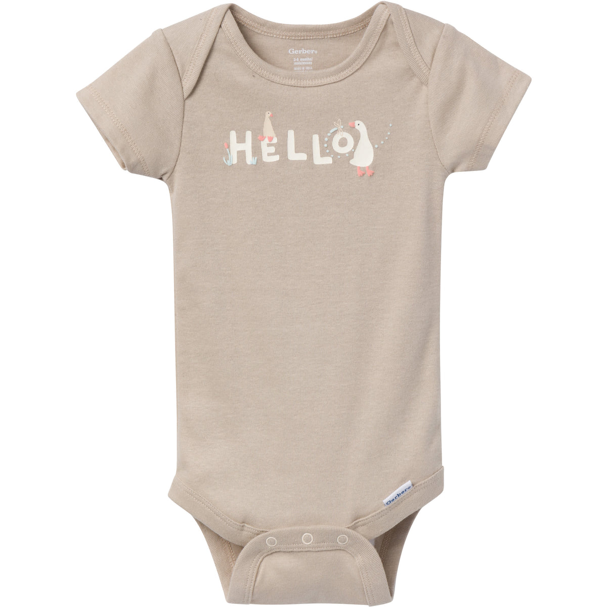 3-Pack Baby Neutral Hello Goose Onesies Bodysuits, view 4