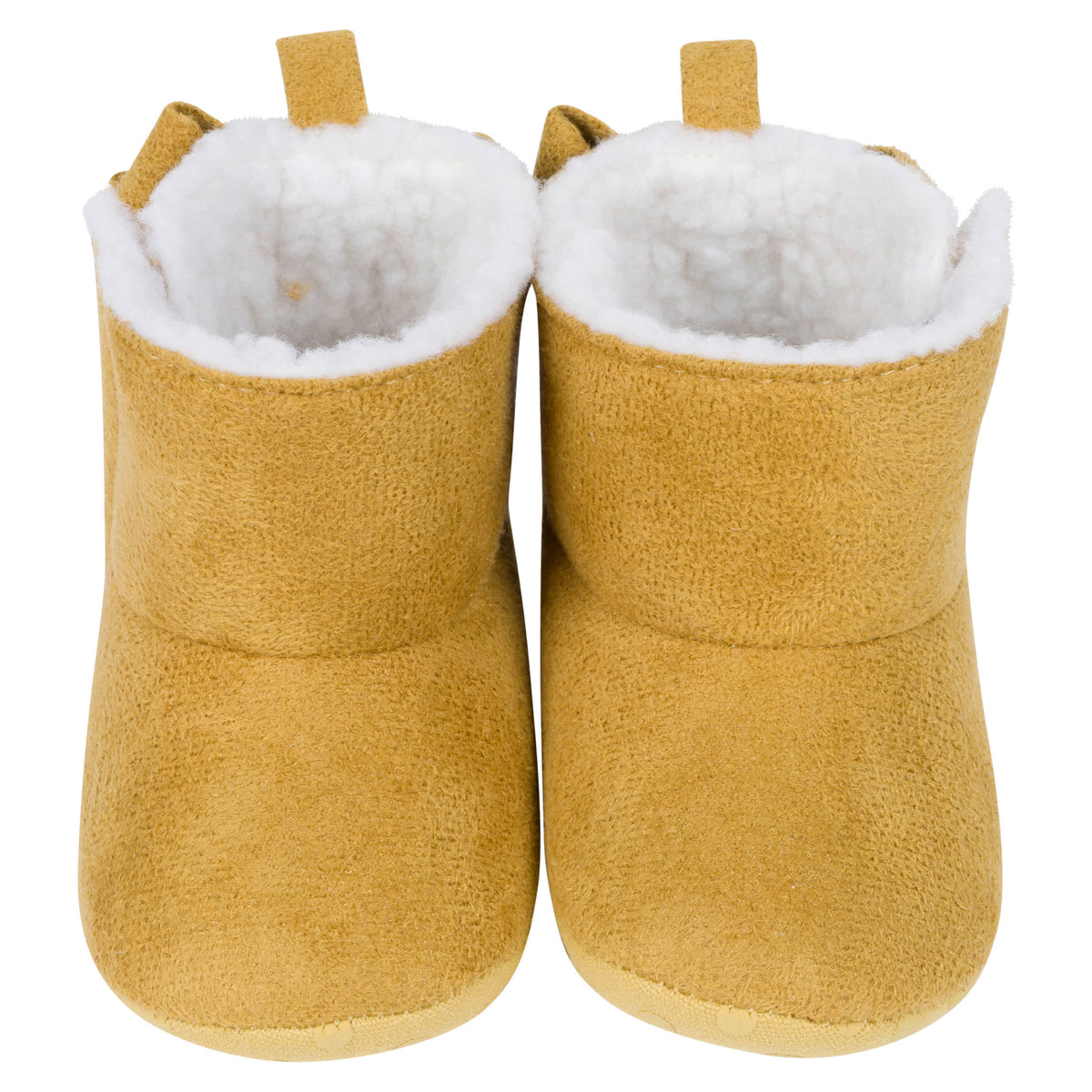 Baby Girls Taupe Bow Faux Suede Boots, view 3